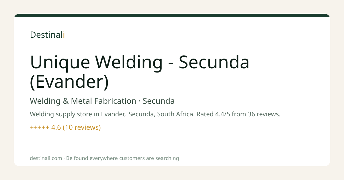 Unique Welding - Secunda (Evander) | Welding & Metal Fabrication, Secu